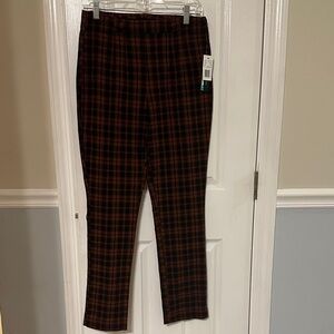Velvet & Roses NWT Harry Plaid Straight Leg Trouser